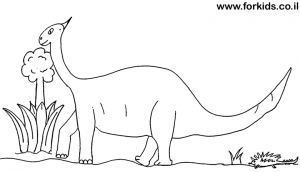 דף צביעה דינוזאור