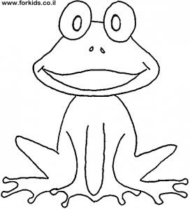 דף צביעה צפרדע