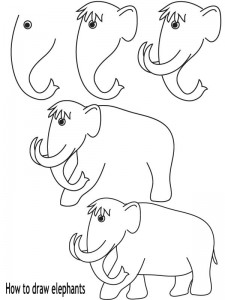איך לצייר פילים