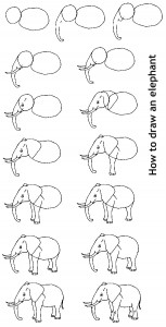 איך מציירים פיל