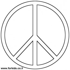 דף צביעה סמל השלום