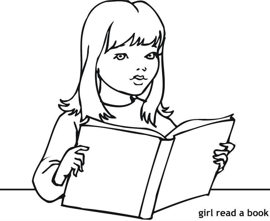 ילדה קוראת ספר לצביעה
